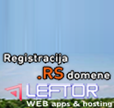 LEFTOR prvi ovlašteni reseller .RS domena u BiH